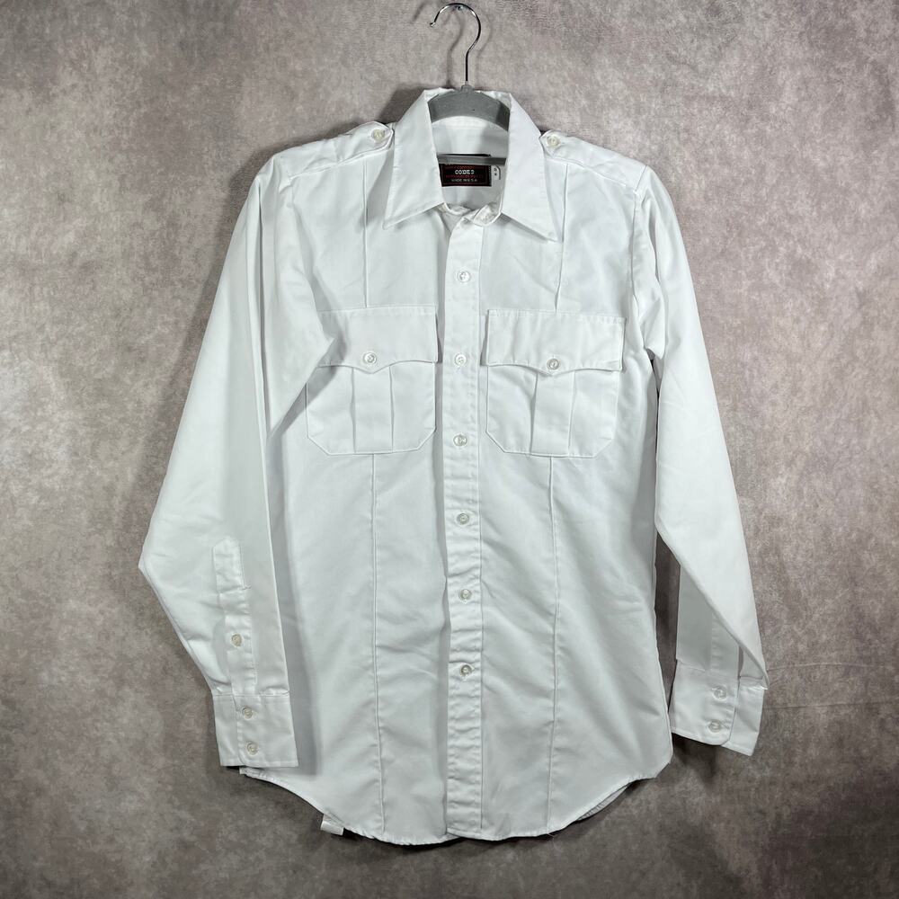 Southeastern‎ Code 3 Dress Shirt Mens Size 14-33 White Button Up Utility USA